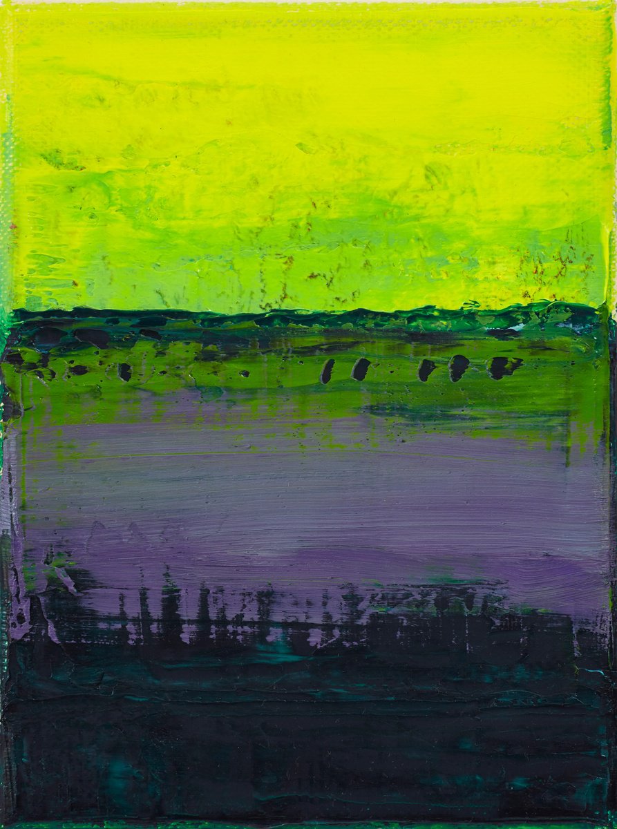 Yellow Purple Green Horizon by Simon Findlay