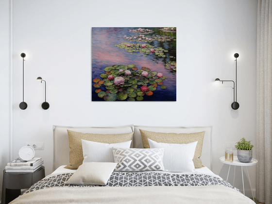 "Water lilies on the water"