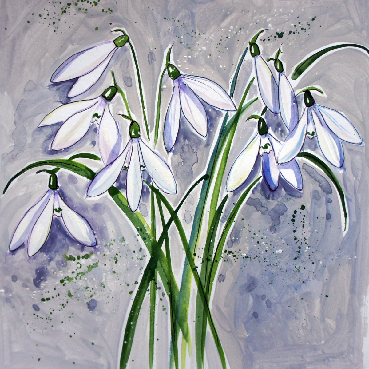 First Snowdrops by Julia Rigby