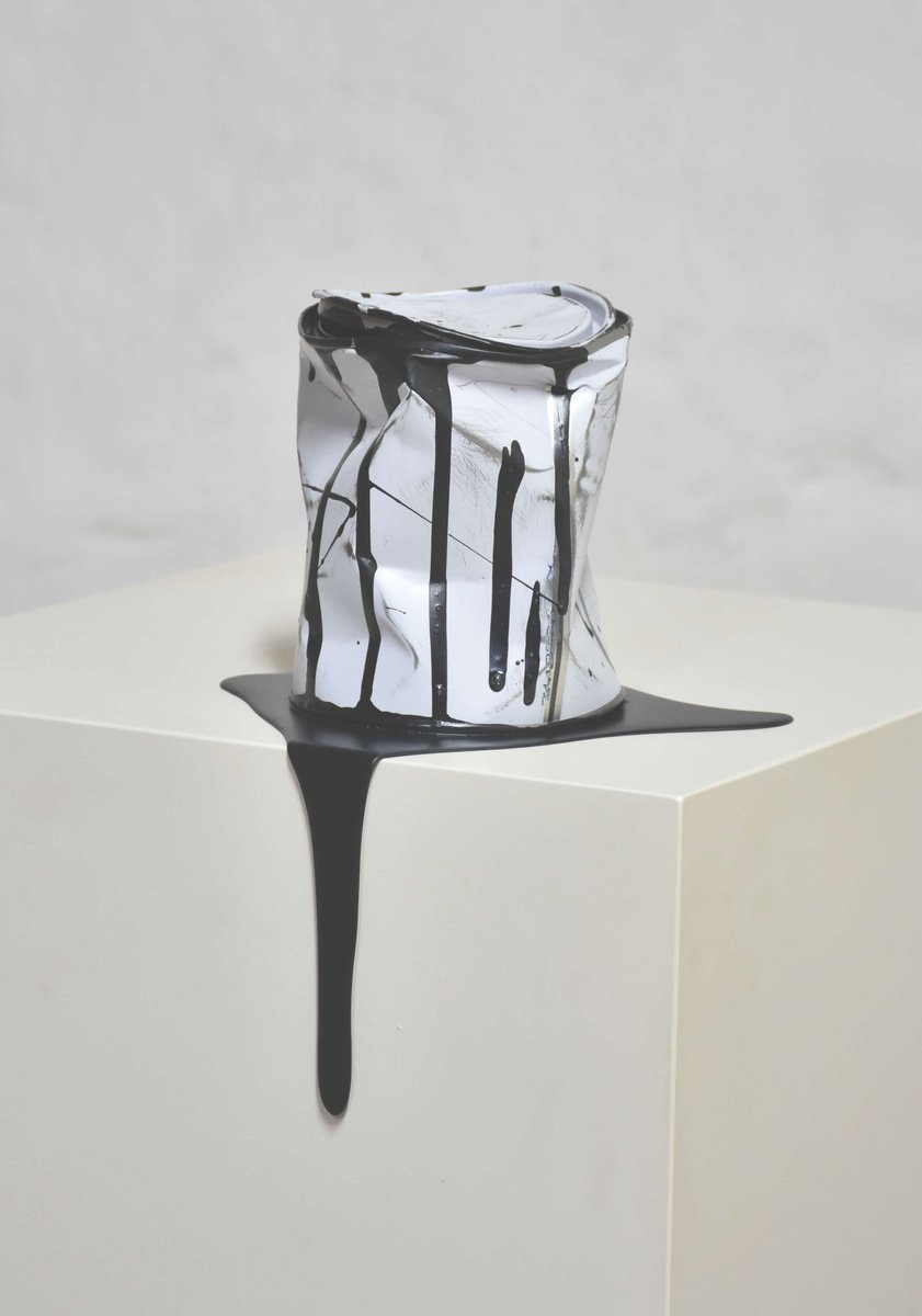 Urban And Pop Sculpture , Le Vieux Pot De Peinture Noir By Yannick Bouillault, 8 X 10, Artwork For Sale On Artfinder