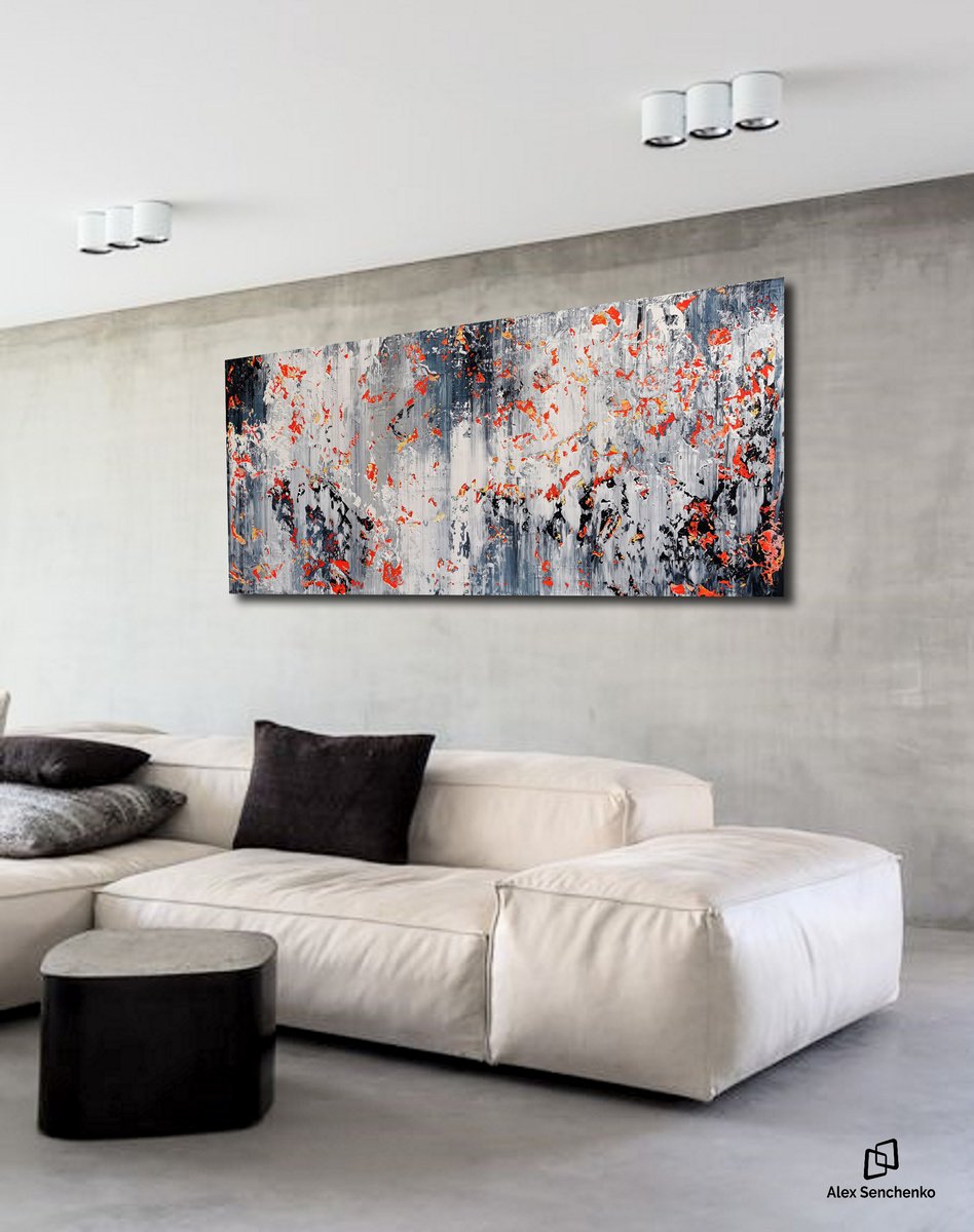 200x80cm. / Abstract Painting / Abstract 2259 by Alex Senchenko