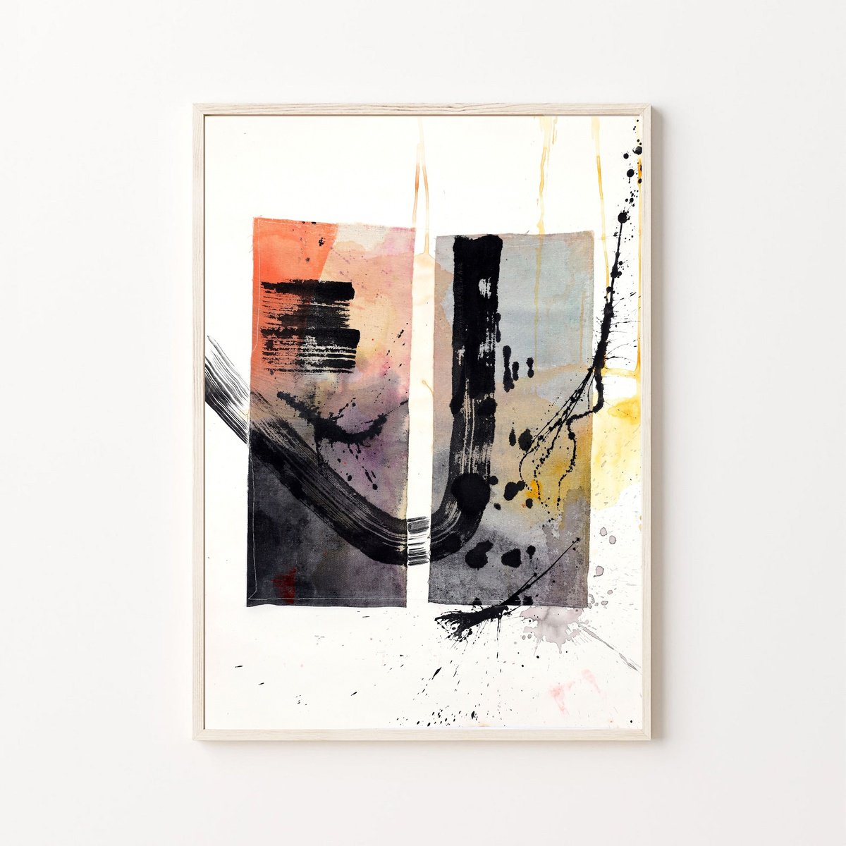 Geometric Abstract Painting By Poovi Art, 18 X 24", Conversations 04, Original Artwork