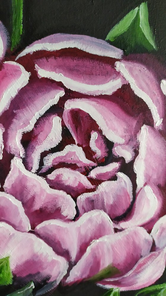 Peonies,  flowers, floral oil painting, impressionistic art, Gift idea