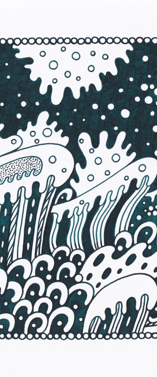 Surreal Pattern n.47 - Sea Waves by Veronika Demenko