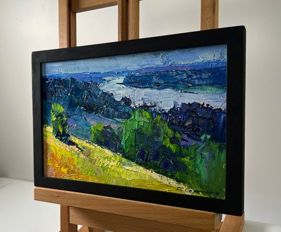 The River Flows along the Forest