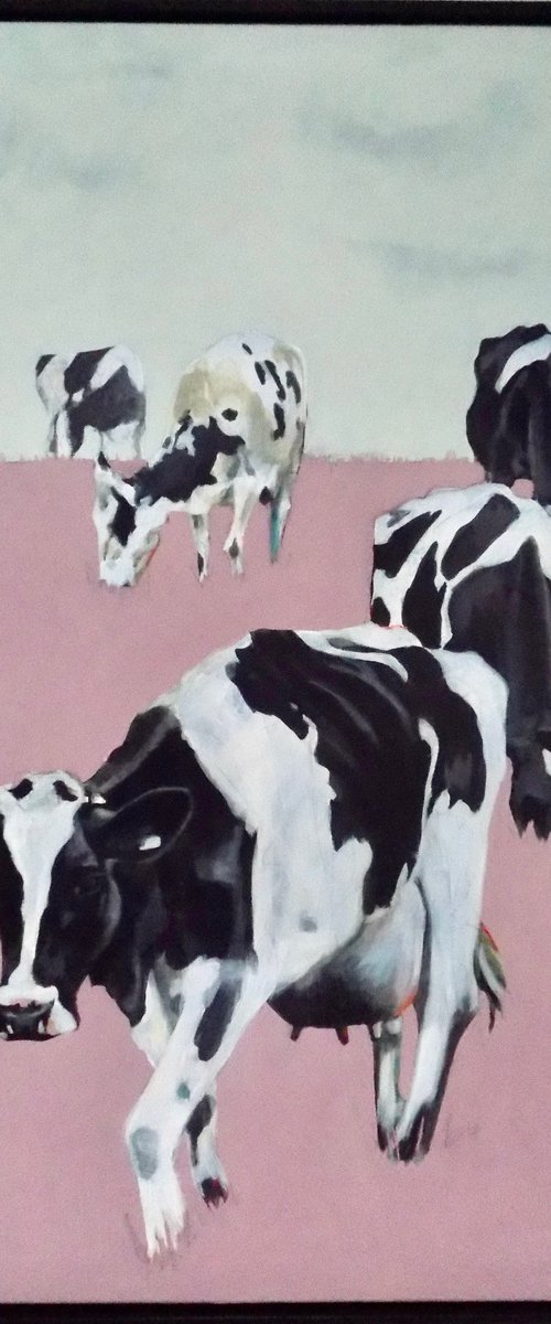 Cow Painting called 'Till The Cows Come Home' by Victoria Coleman