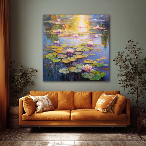 Water Lily Pond in Bloom