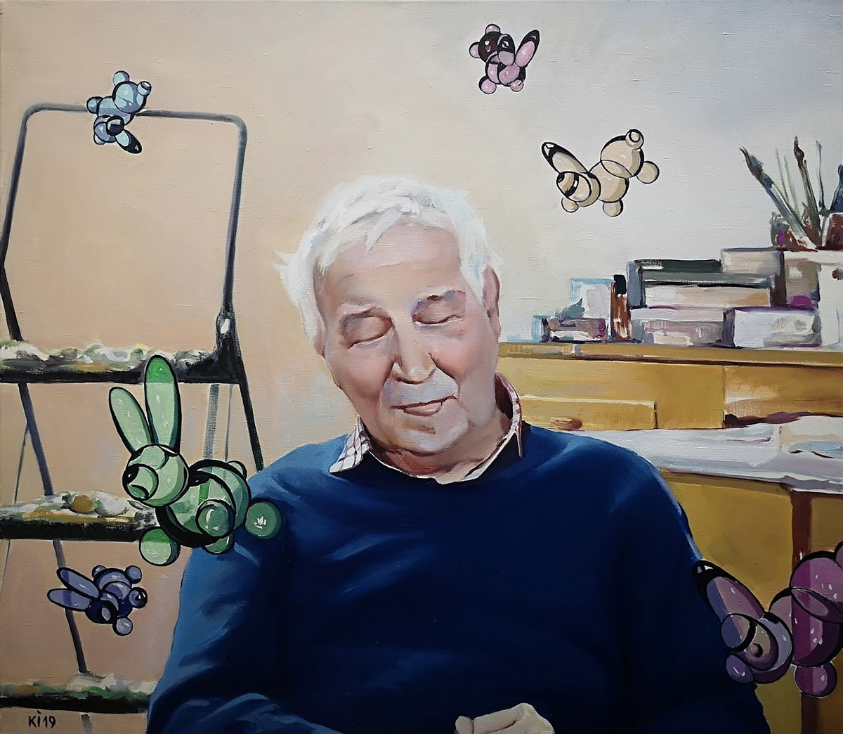 Impressionistic Portrait Oil Painting By Igor Konovalov, 35 X 31, Not Everyone Will Be Taken Into The Future, Original Artwork