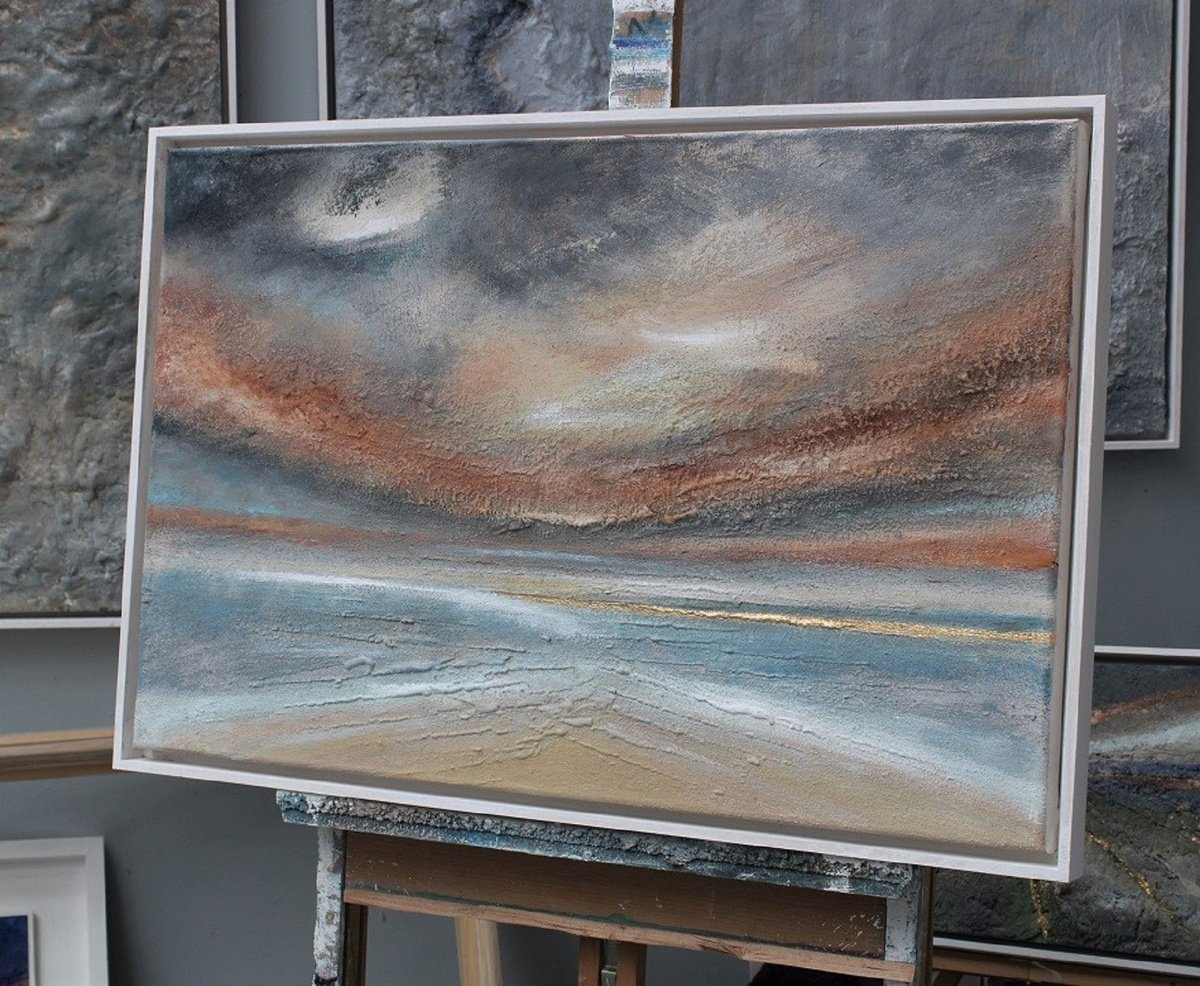 Fading into View - Sennen Cove - Framed - Large Painting by Tony Davie