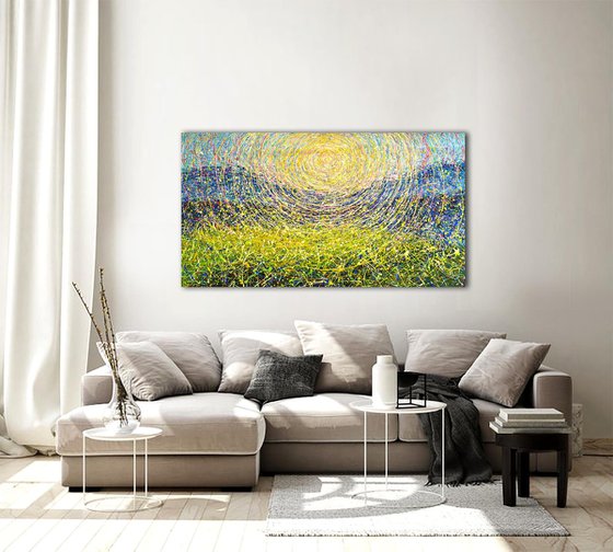 Sunshine Original Textured abstract Light in the sky Sunshine sky Large abstraction Skyscape