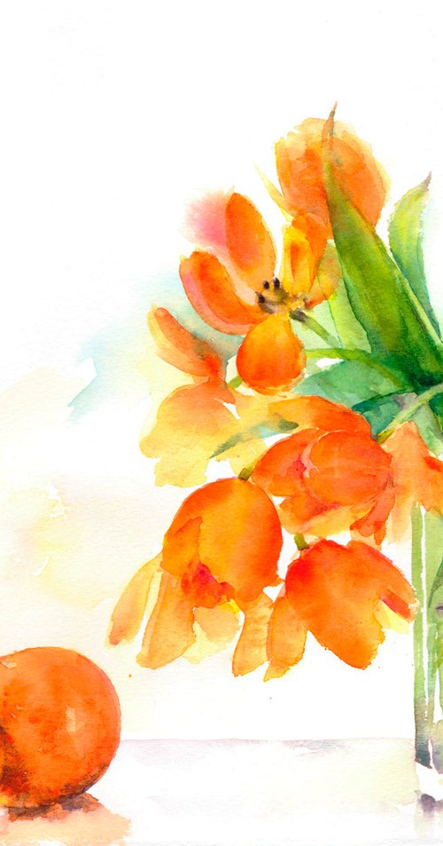 Tulips and Tangerines by Anjana Cawdell