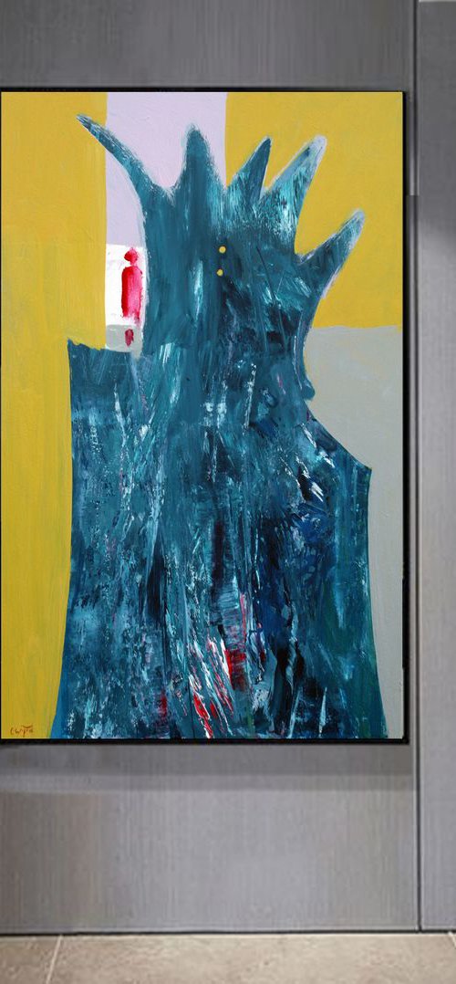 Large abstract 75x120 The Queen by Veljko  Martinovic