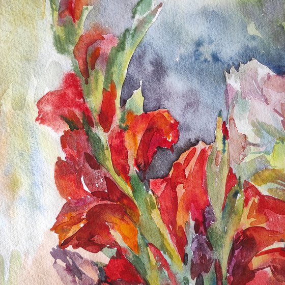 Gladioluses - original painting