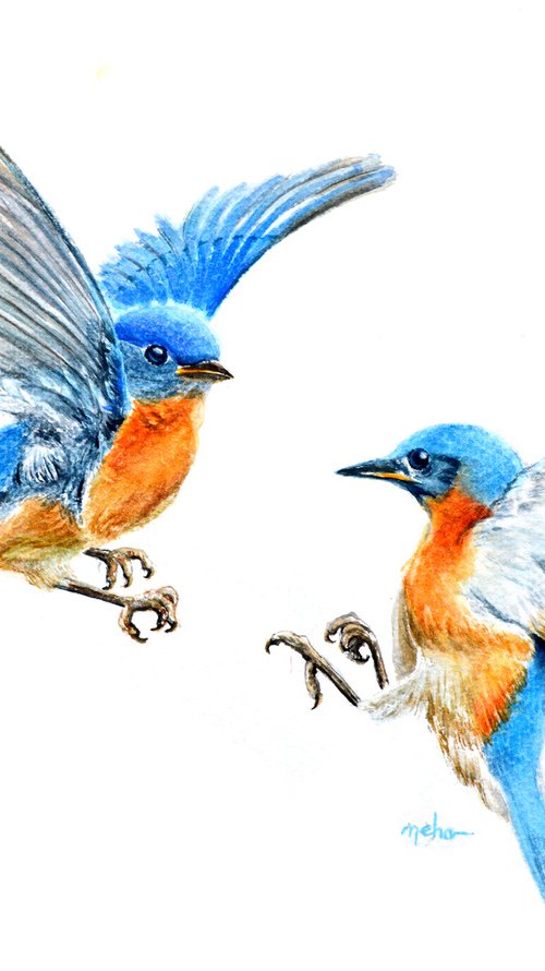 Flying Blue Birds by Neha Soni