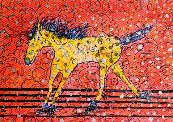 Brouillon VII. Roller-Skating Horse