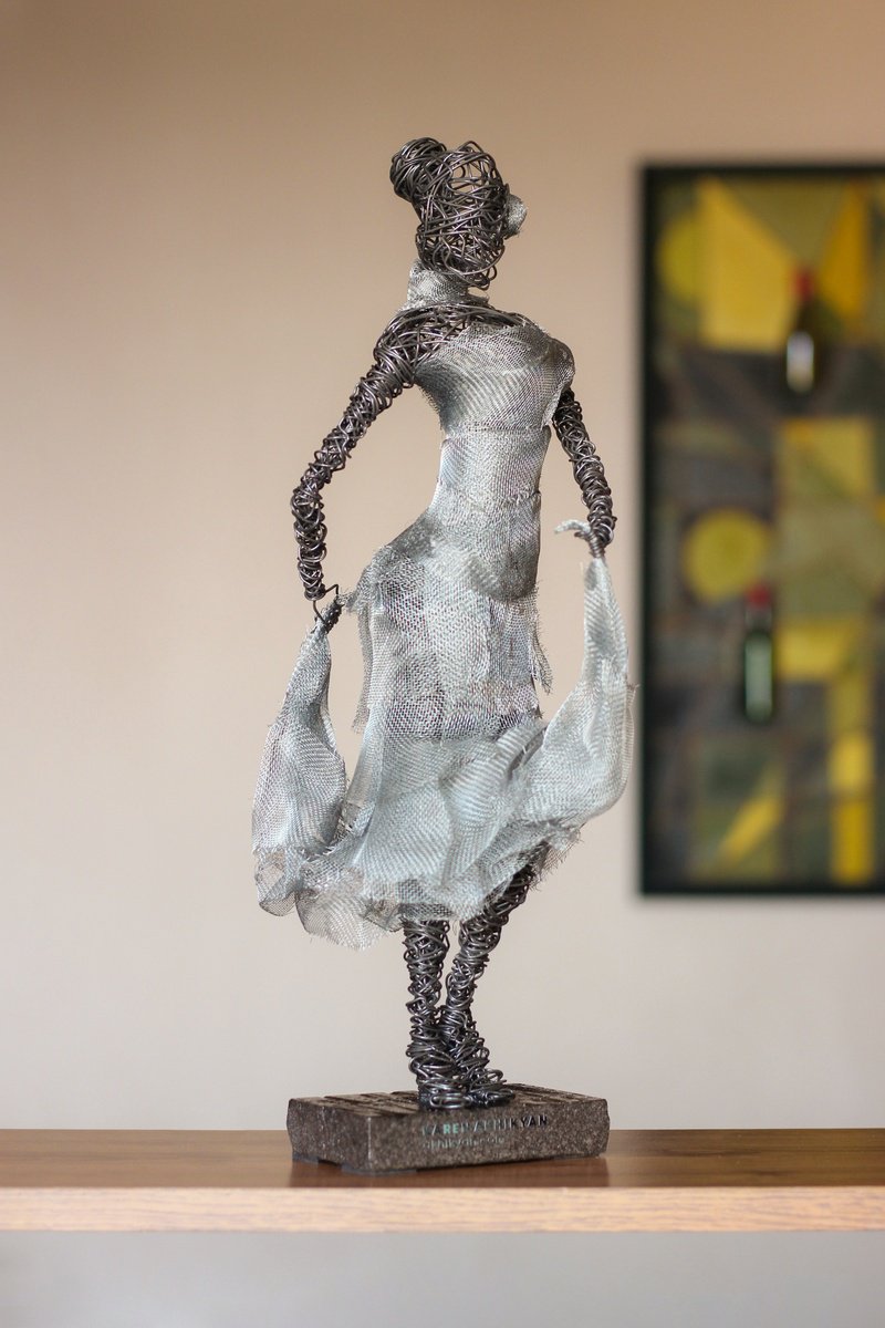 Expressive Sculpture , Spin Of Grace By Karen Axikyan, 6 X 18, Artwork For Sale On Artfinder