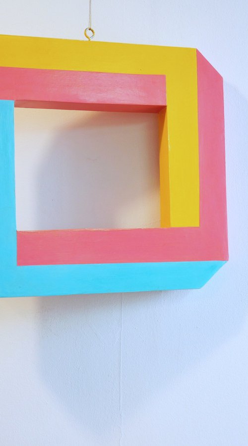 Not a square, Impossible rectangle colorful mindscape by Jessica Moritz