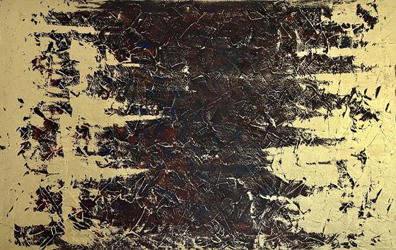 Greengold on grey 110x70x2 cm