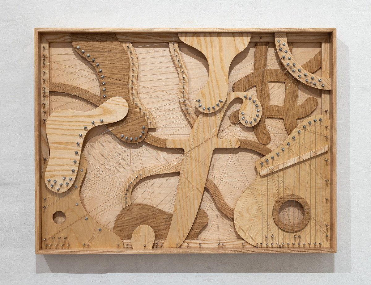 Geometric Abstract Relief By George Koutsouris, 39 X 30, Music Composition #4, Original Artwork