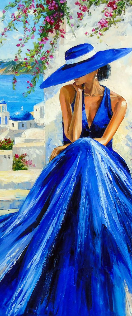 The Blue Dream of Santorini by Olha Darchuk