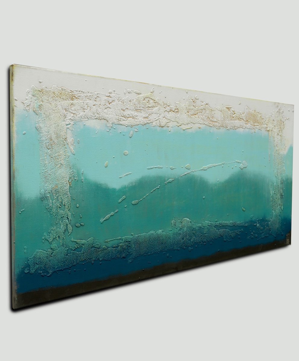 Oceanic Blues By Ronald Hunter, 55 X 28, Artwork For Sale On Artfinder