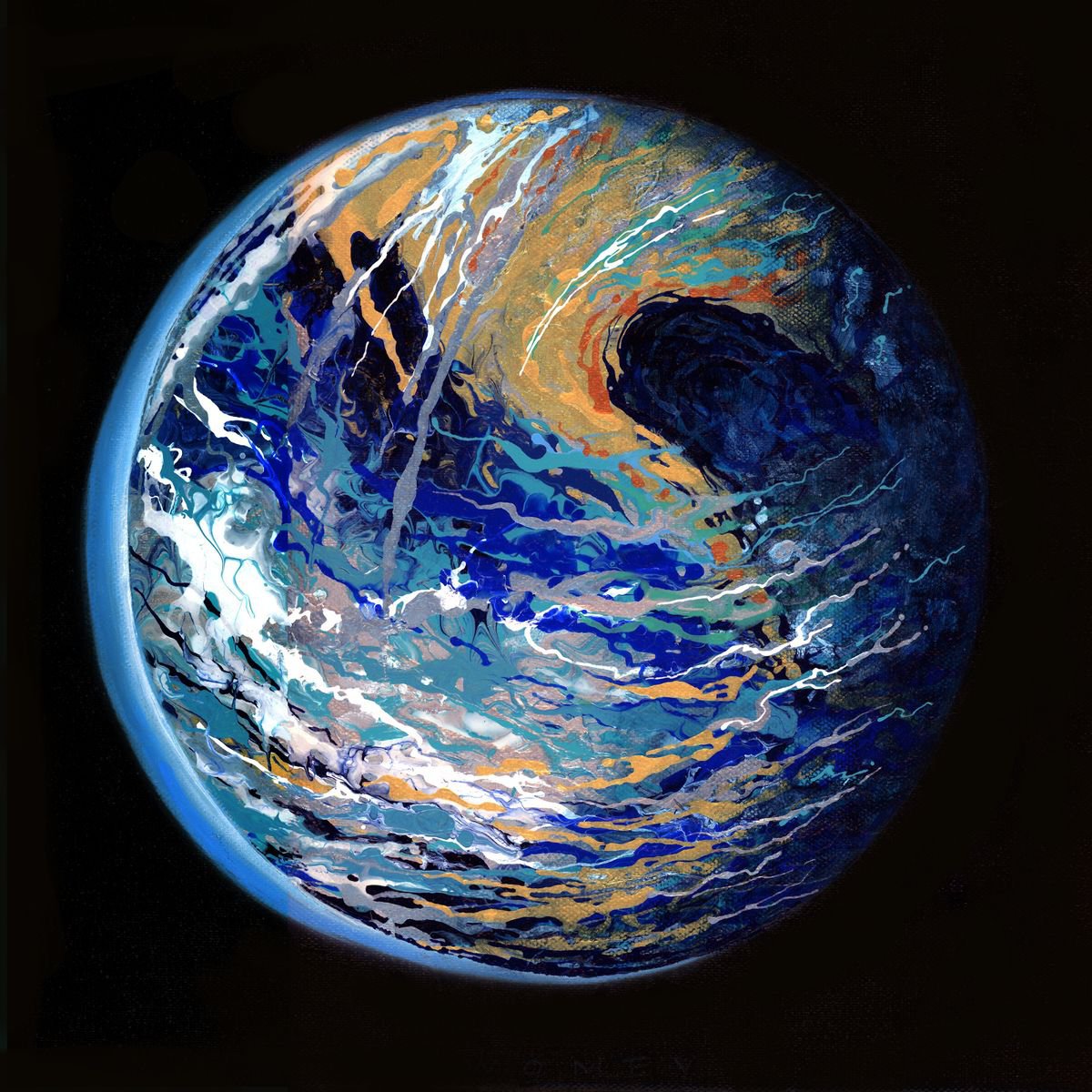 Manifesto: Blue Marble Earth No. 4 by Catherine Twomey