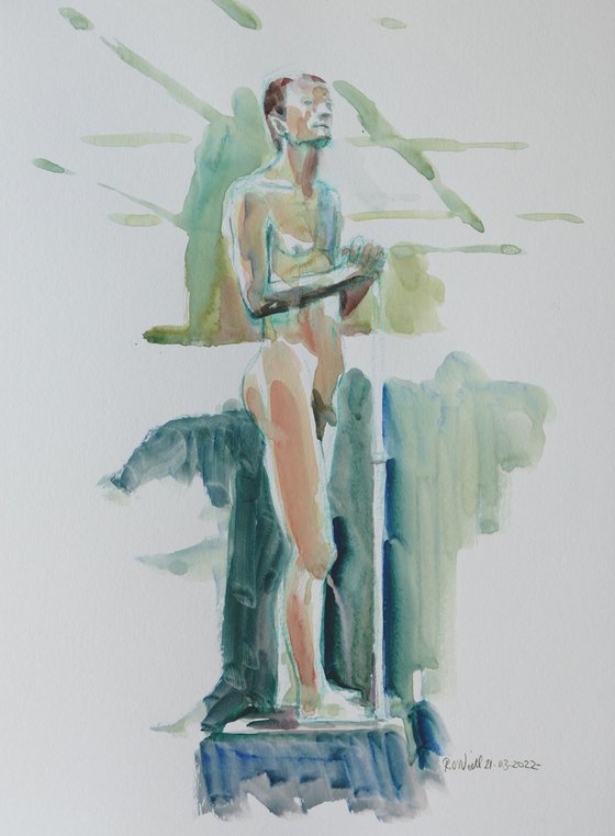 Standing male nude