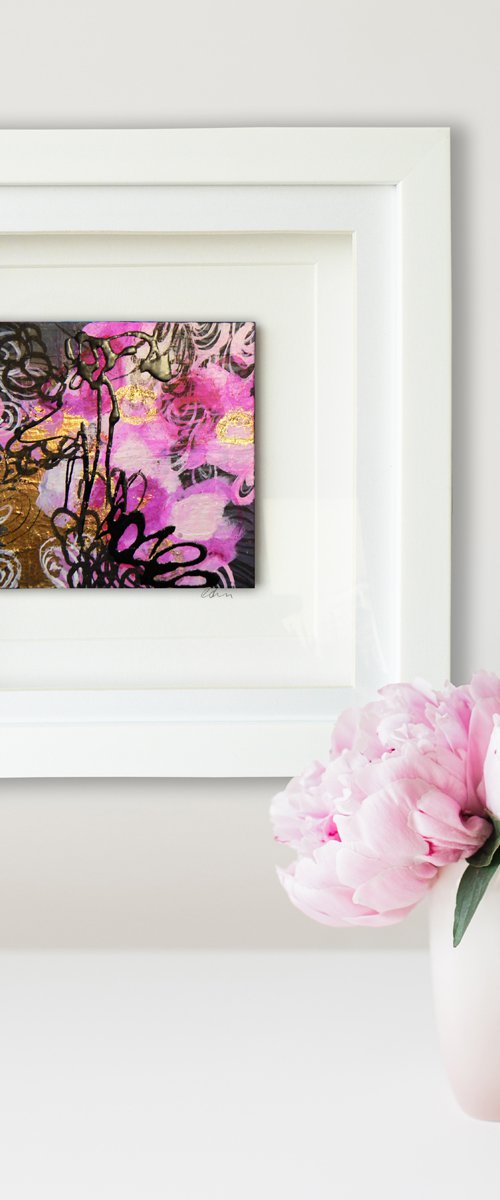 Mini original abstract #308 (original miniature abstract) by Carolynne Coulson