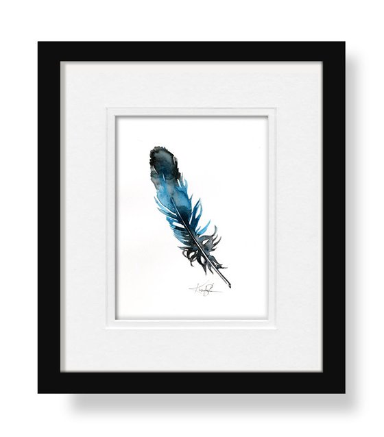 Watercolor Feather 6 - Abstract Feather Watercolor Painting