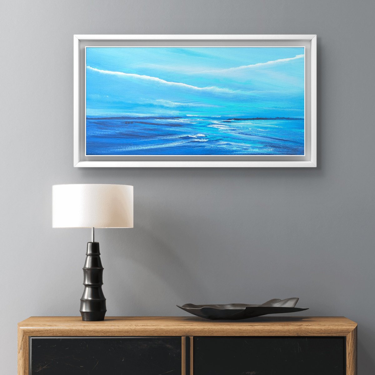 Almighty Blues 2 By Mel Graham, 16 X 8, Artwork For Sale On Artfinder