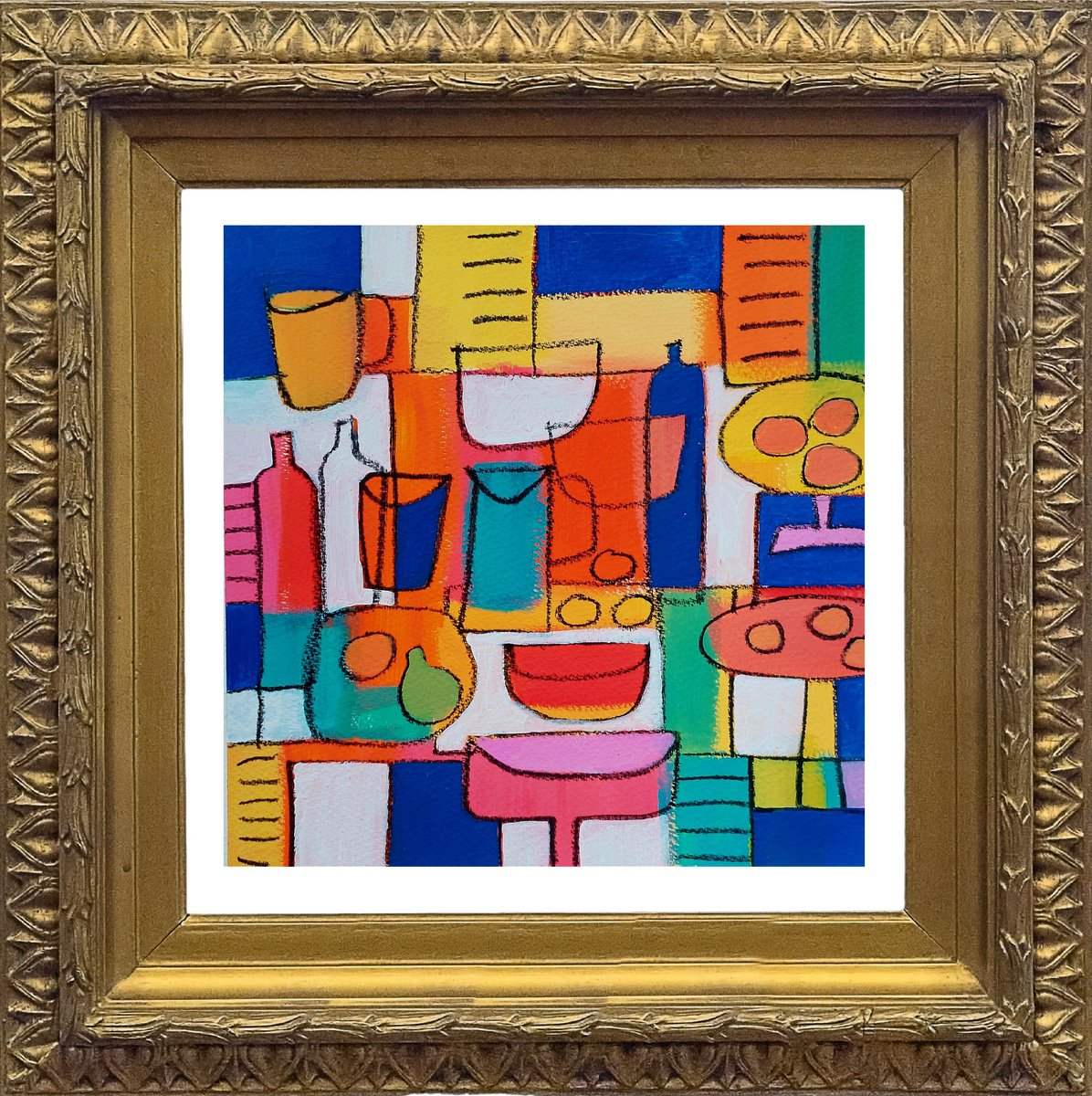 Two Interiors Paintings By Jan Rippingham, 12 X 12, Artwork For Sale On Artfinder