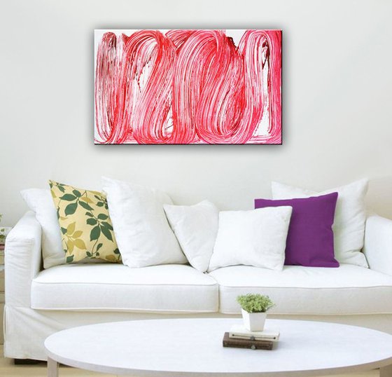 Red Waves #3 (90x57cm)