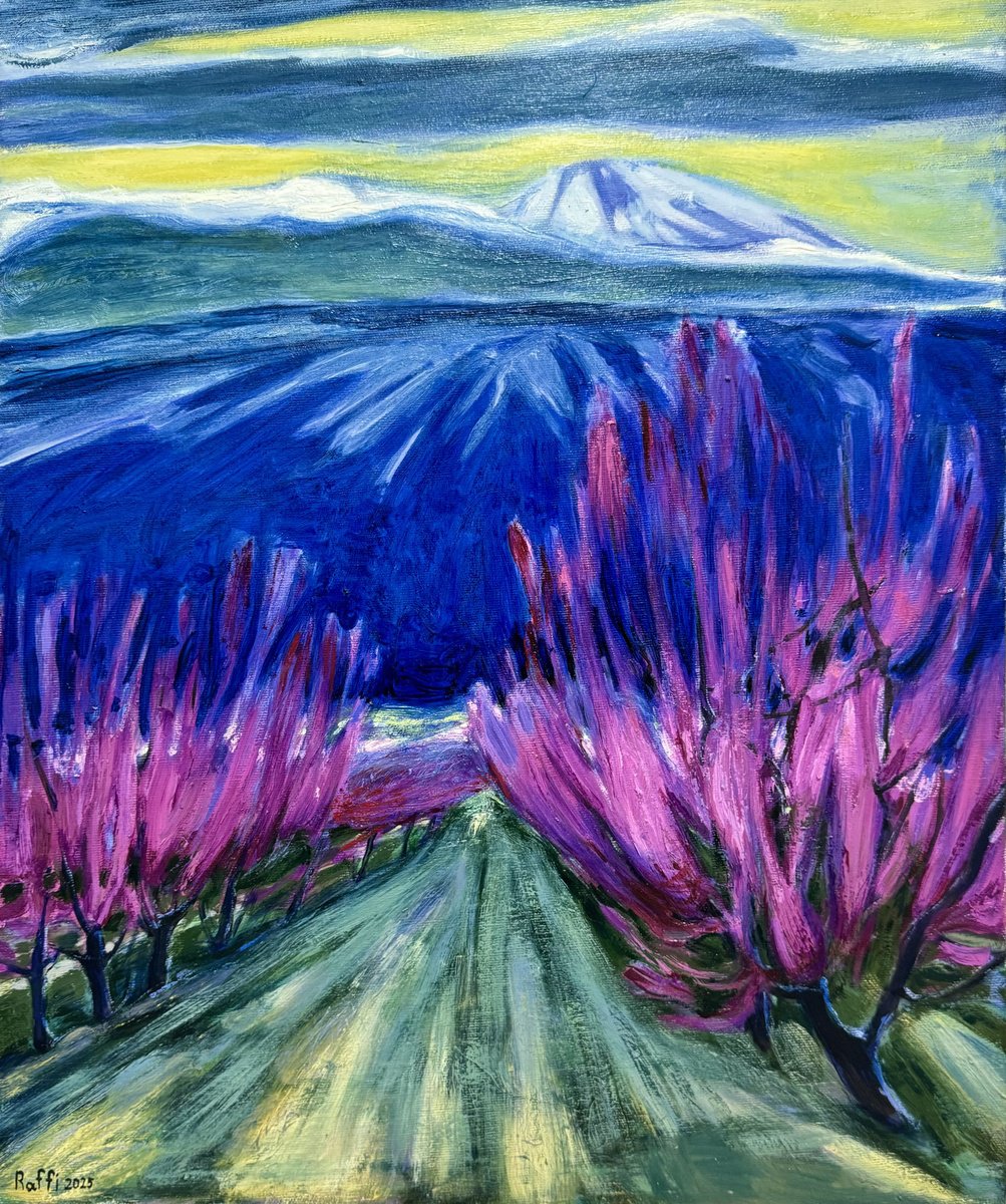 - The Blossoming Garden - ? By Raffi Ghazaryan, 20 X 24, Artwork For Sale On Artfinder