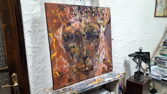 Fascinating rusted old man traveler portret human condition romanitic O KLOSKA
