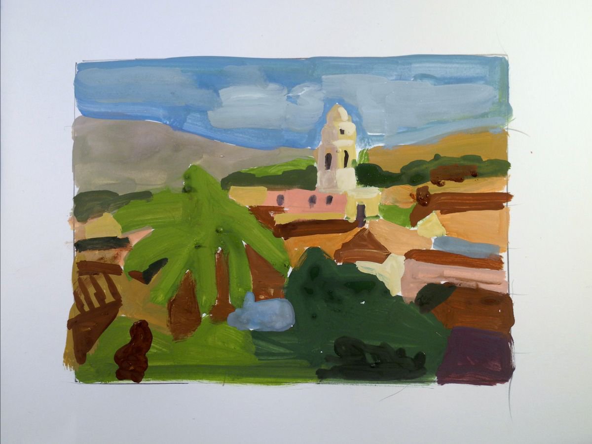 Impressionistic Painting , Trinidad, Cuba By Stephen Abela, 12 X 9, Artwork For Sale On Artfinder