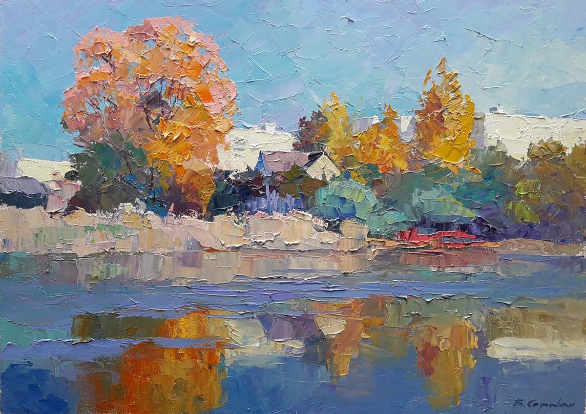 Oil painting Over the water nSerb709 by Boris Serdyuk