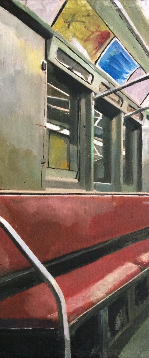 New York Subway Carriage, Retro by Andrew  Reid Wildman