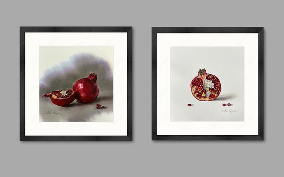 Pomegranate diptych