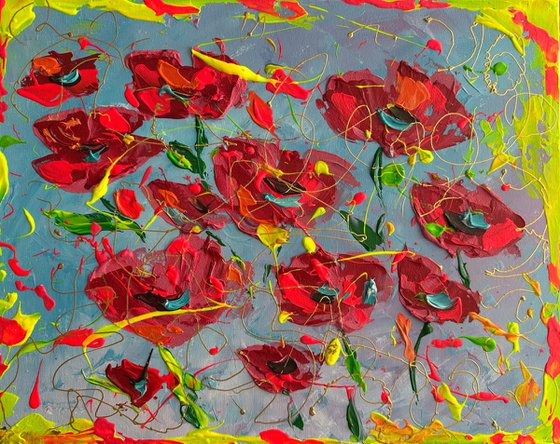 Abstract Red flowers