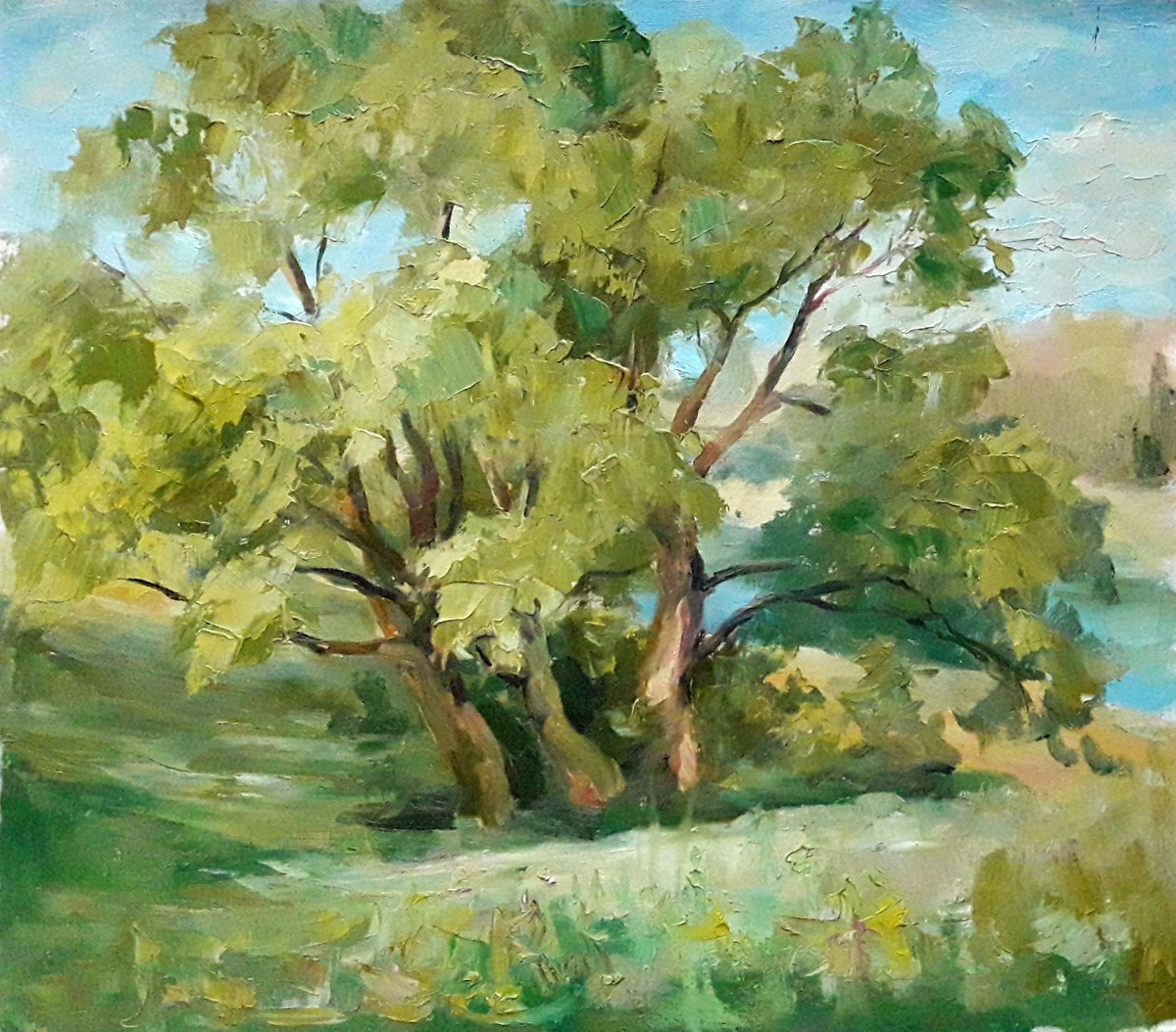 Oil painting Three willows nSerb497 by Boris Serdyuk