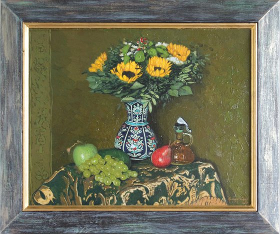 Still life with sunflowers