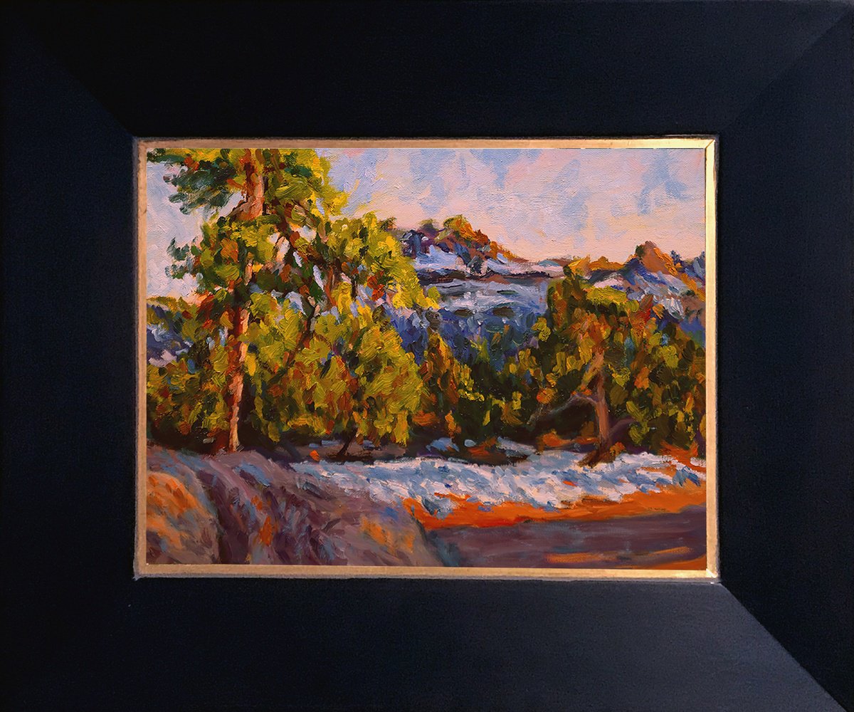 Impressionistic Landscape Oil Painting By Daniel Brian Fishback, 18 X 15, Castle Valley Utah Hike, Original Artwork