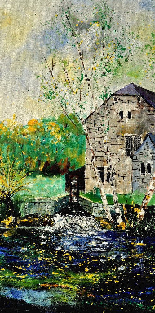 An old mill in spring by Pol Henry Ledent