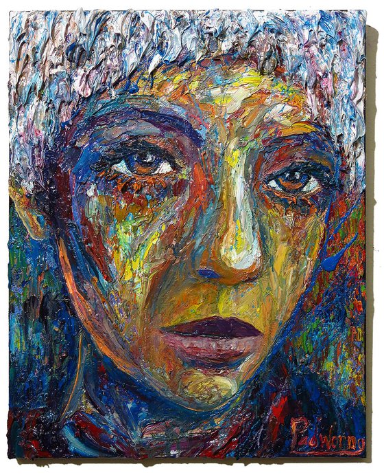 Original Oil Painting Abstract Expressionism Art deco Impressionism Portrait