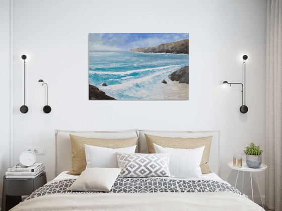 Ocean Waves Roll In : 61x91cm