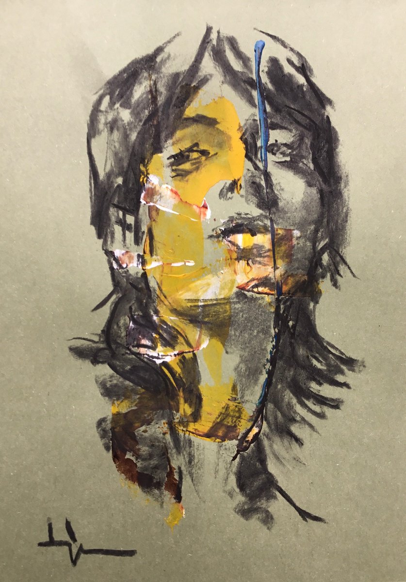 Expressive Charcoal Drawing , Rare By Dominique Deve, 8 X 11, Artwork For Sale On Artfinder