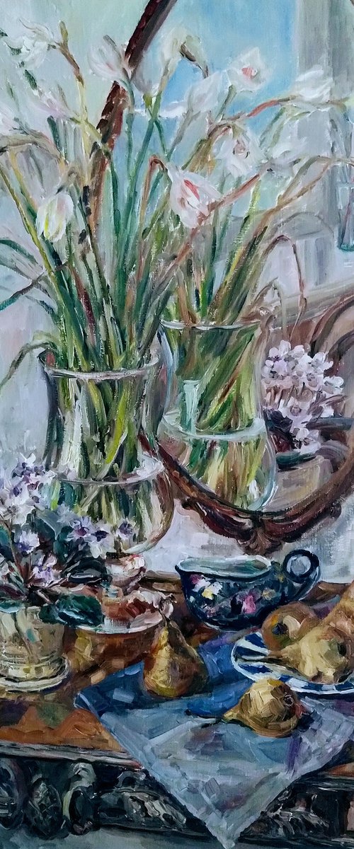 Still life with daffodils by Elena Klyan