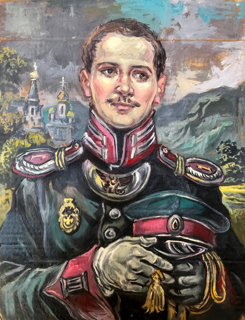 Portrait of an officer by Oleg and Alexander Litvinov