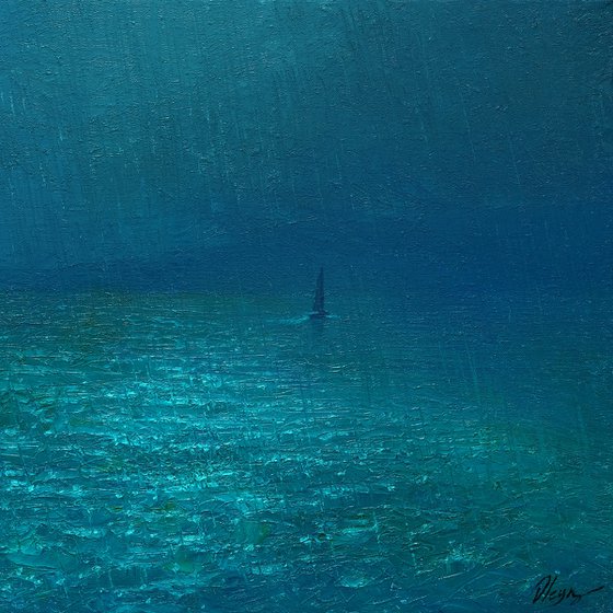 Rainy sea