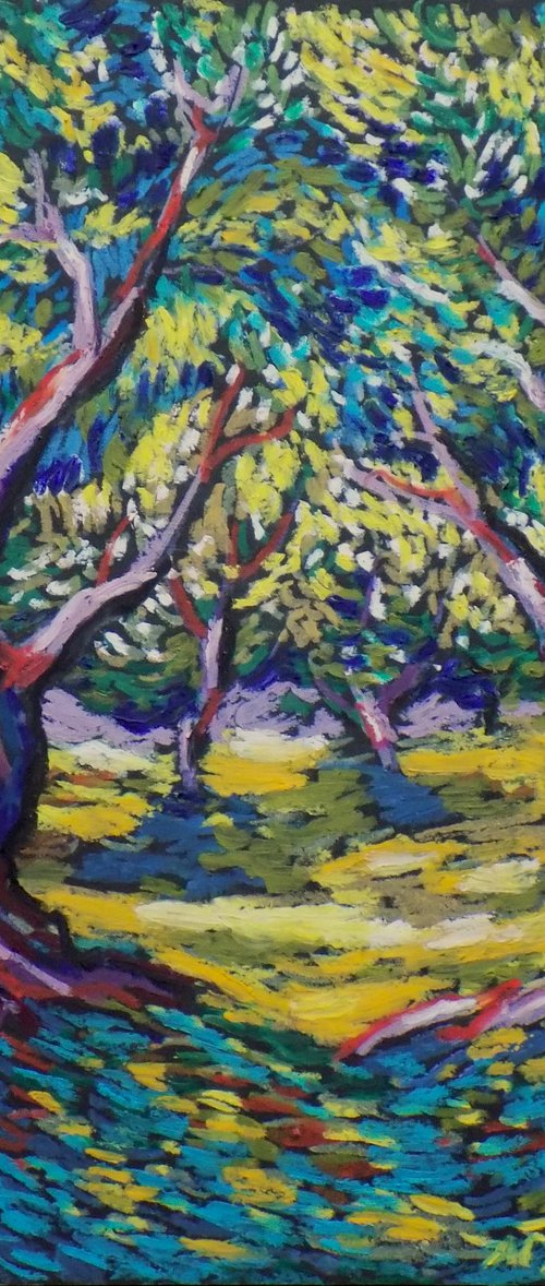 Turquois shadow in orchard by Maja Grecic